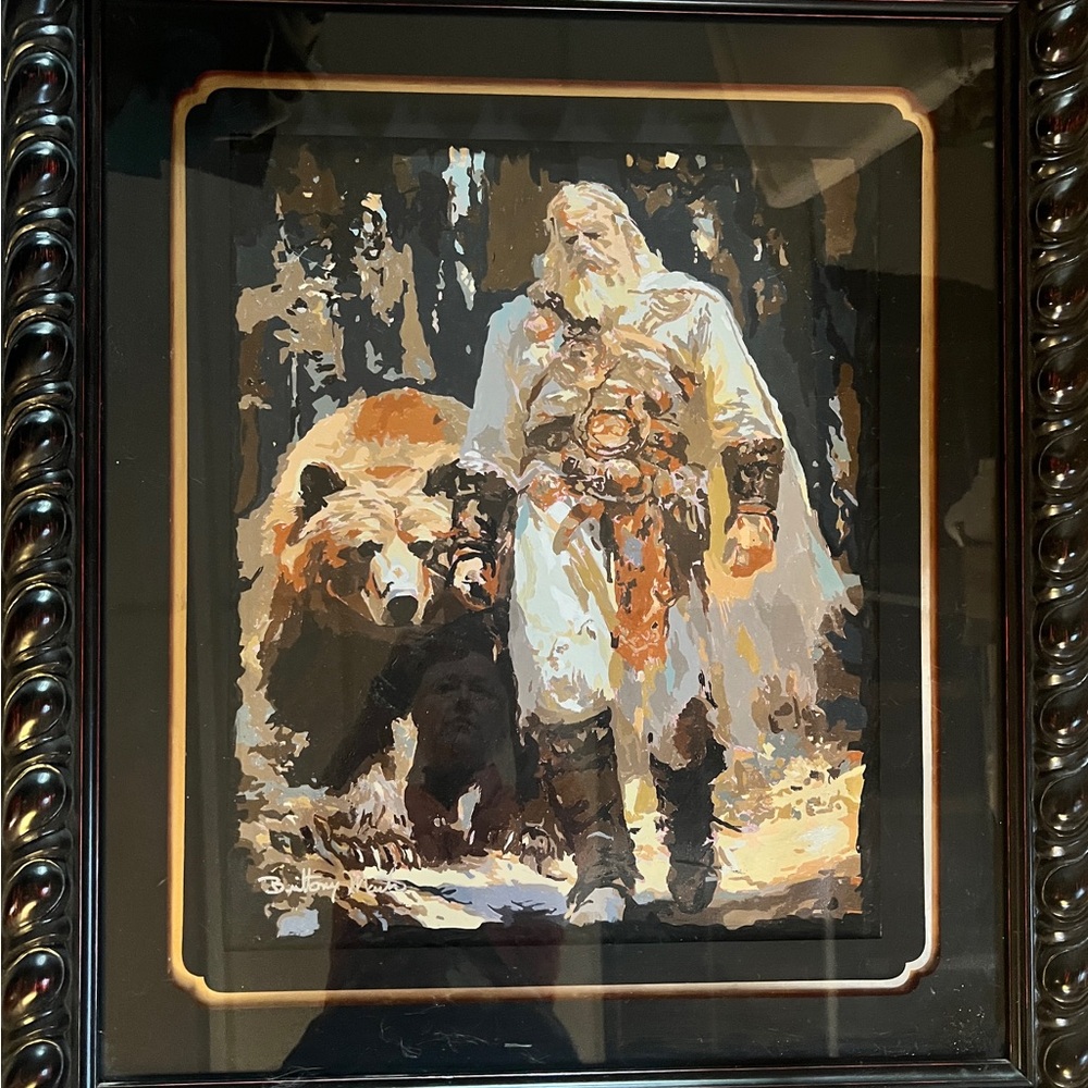 Norseman with Bear Painting by Brittony Martin
